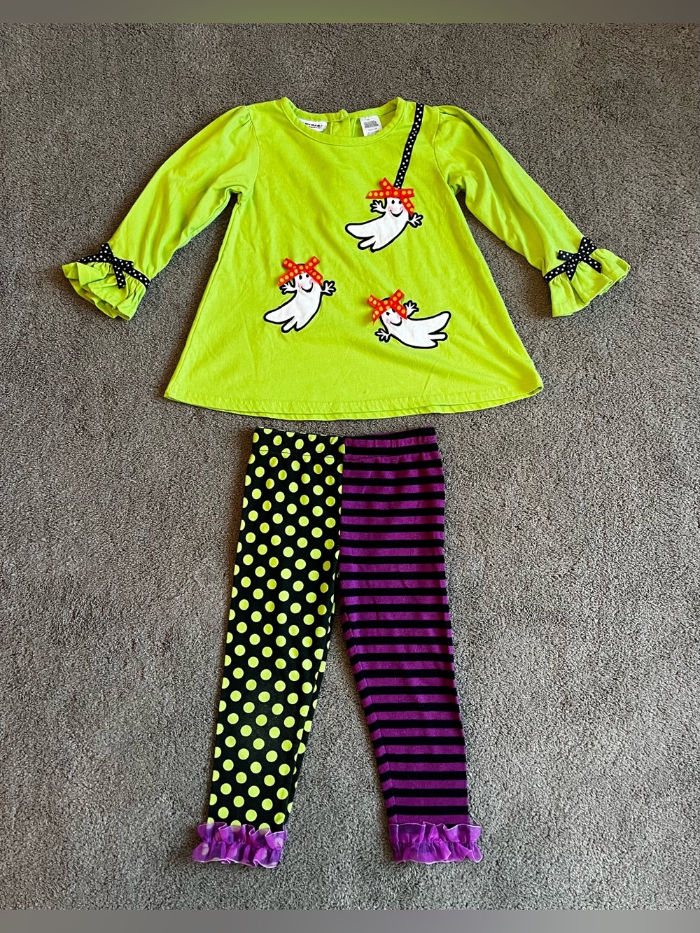 Blueberi Boulevard Toddler size 3T Two-Piece Halloween Ghost Themed Outfit